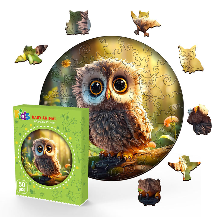 Kids Early Learning Wooden Owl Puzzle