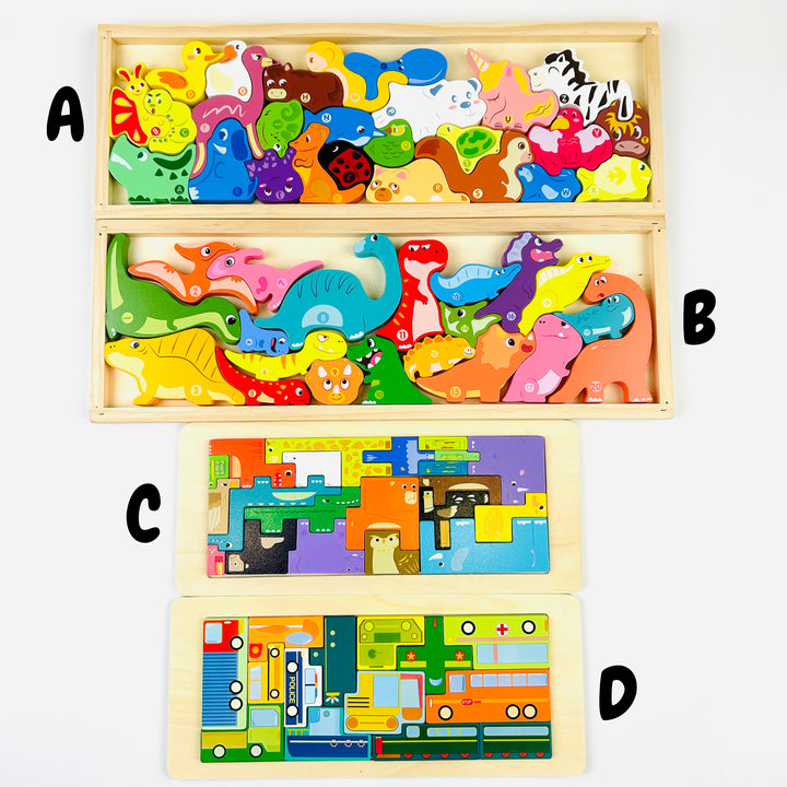 Personalized Wooden Stacking Matching Puzzle With Customized Name
