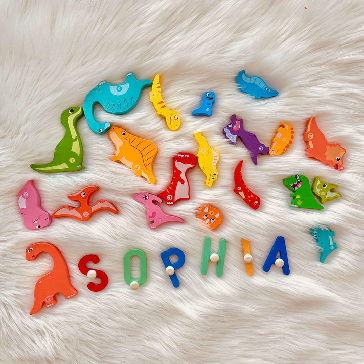 Letter "SOPHIA" And Dinosaur Jigsaw