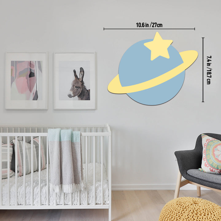 Personalized Wooden Baby's Room Wall Light Set-Space Model