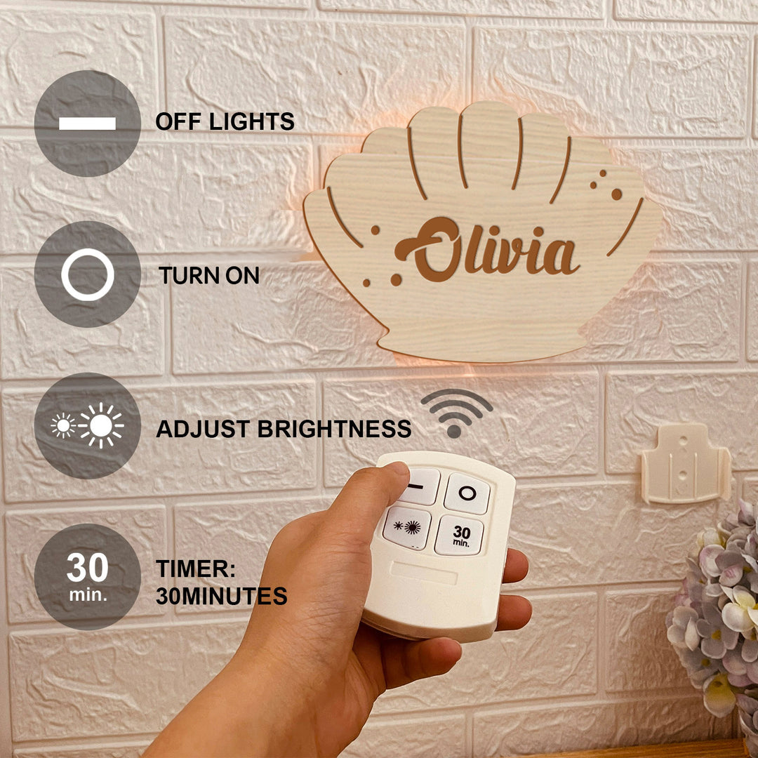 Personalized Wooden Baby's Room Wall Light Set-Space Model