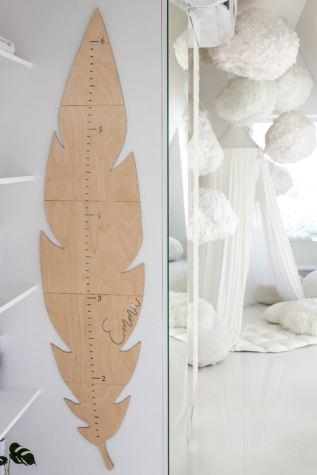 Personalized Wooden Feather Growth Chart (6)