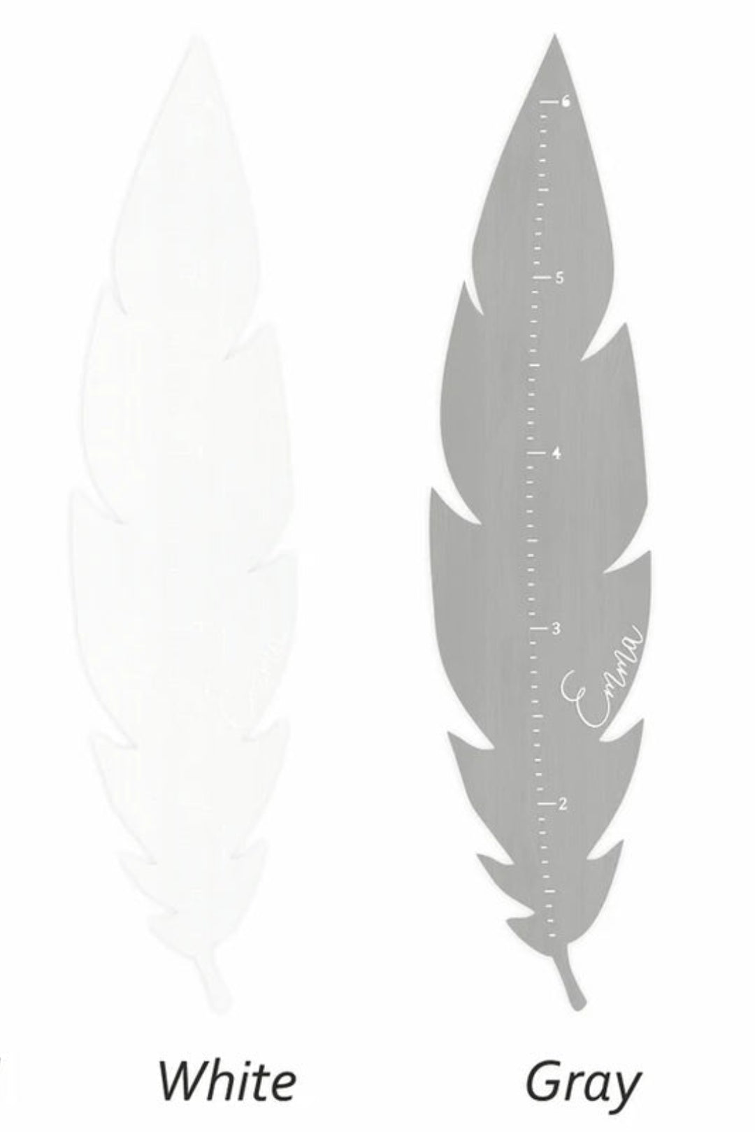 Personalized Wooden Feather Growth Chart (4)