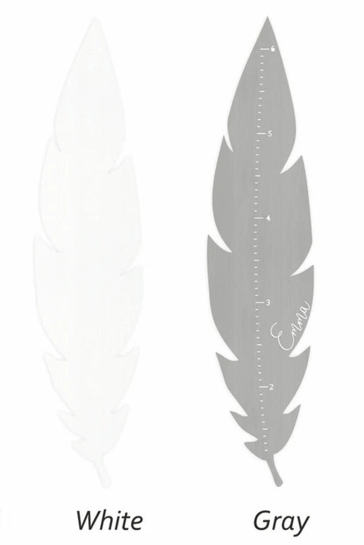 Personalized Wooden Feather Growth Chart (4)