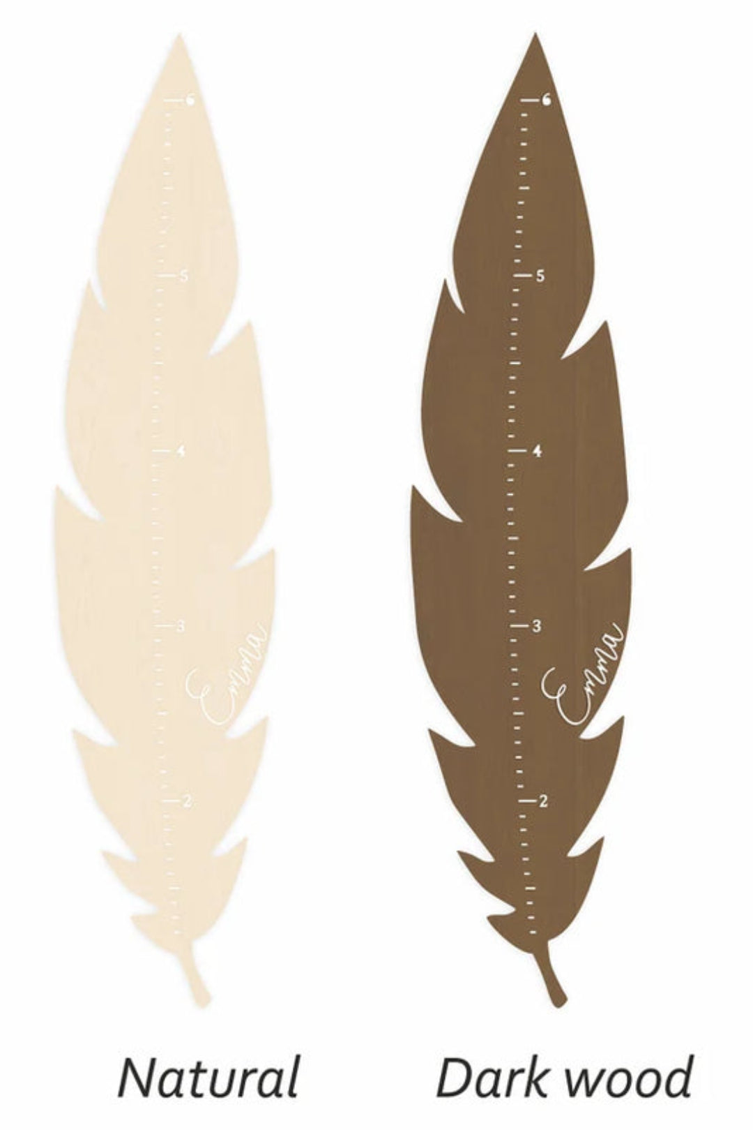 Personalized Wooden Feather Growth Chart (3)