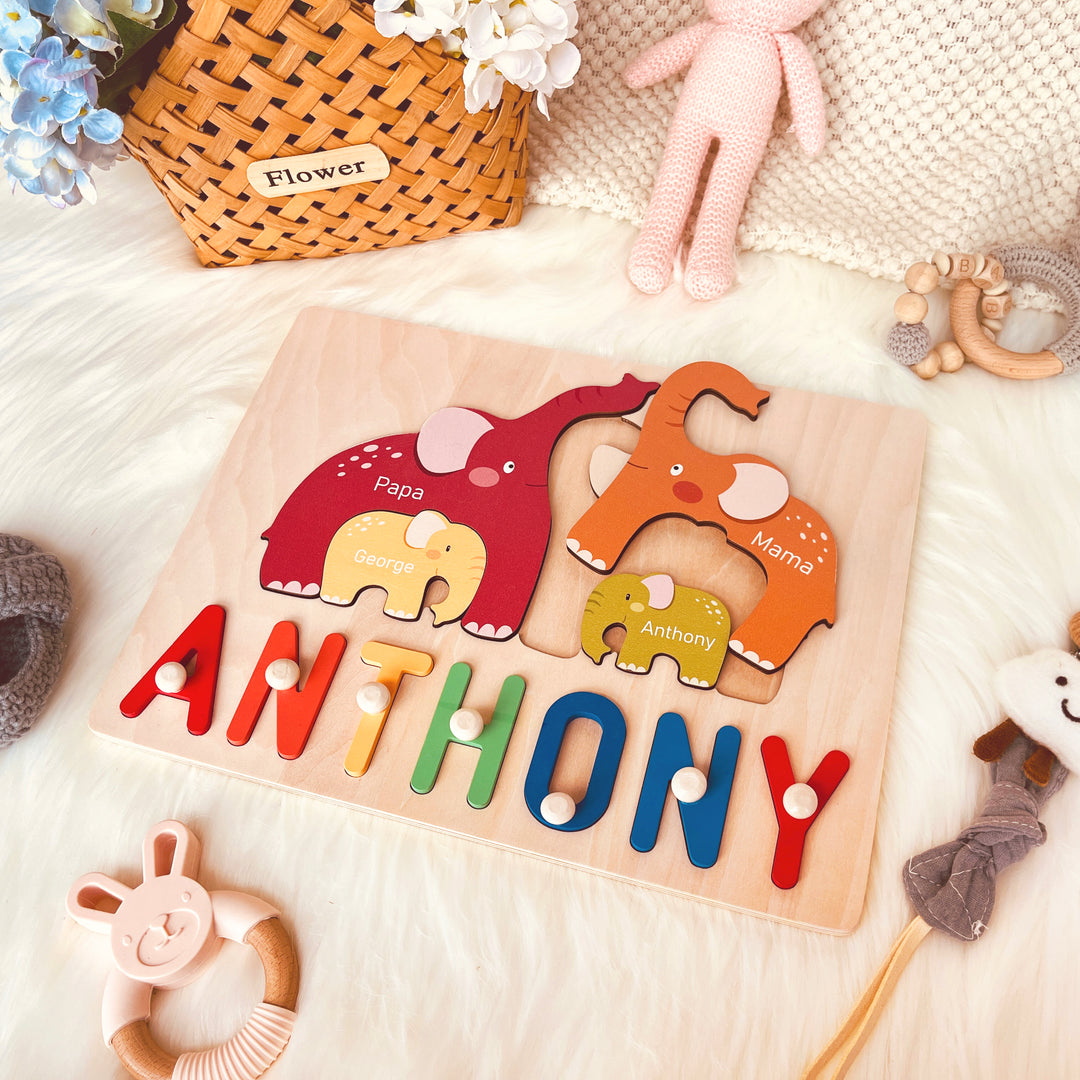 Four Elephants Family Name Puzzle-ANTHONY