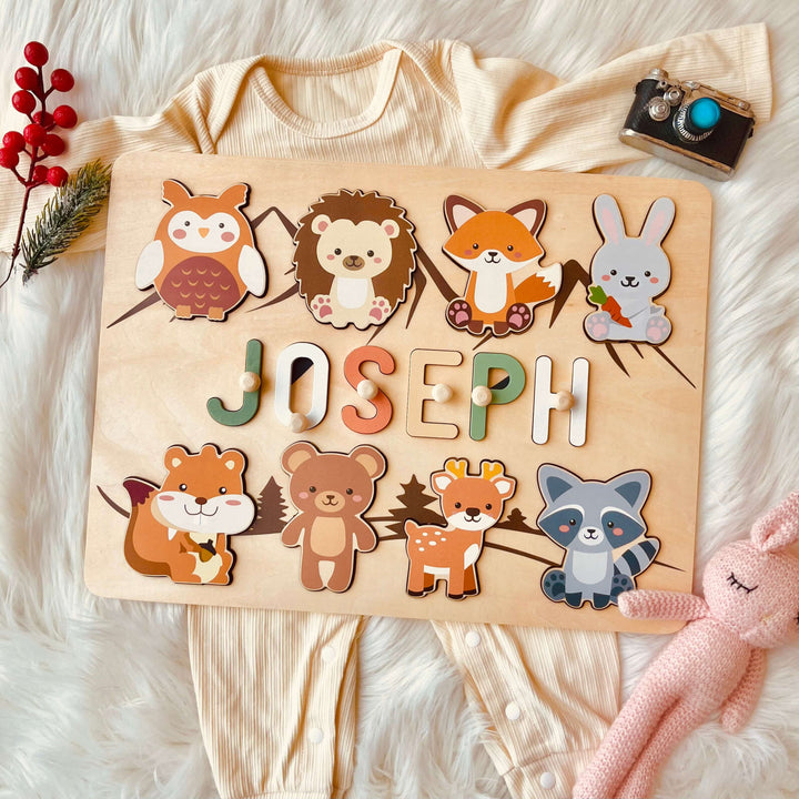 Personalized Oversized Element Wooden Name Puzzle - “JOSEPH”