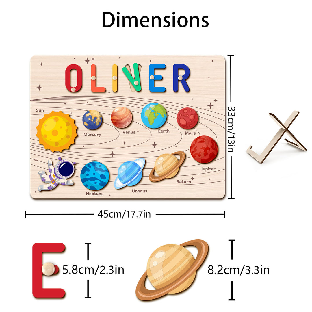 Personalized Planet Name Puzzle - Size