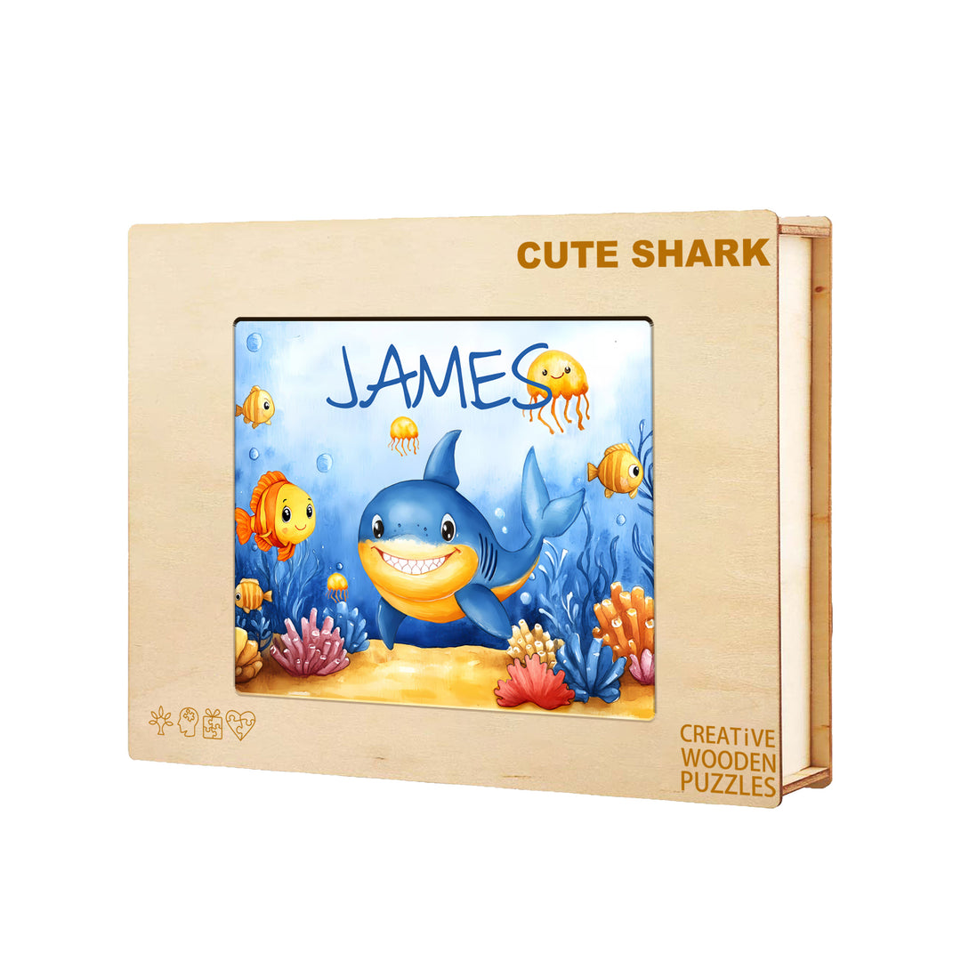 Personalized Wooden Baby Name Puzzle - Ocean Friends