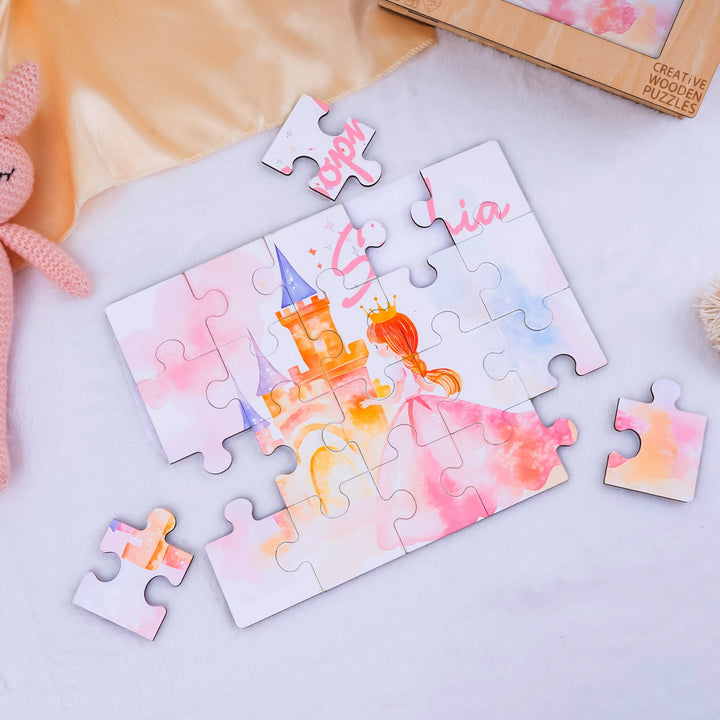 Personalized Wooden Baby Name Puzzle - Fairy Tale Princess