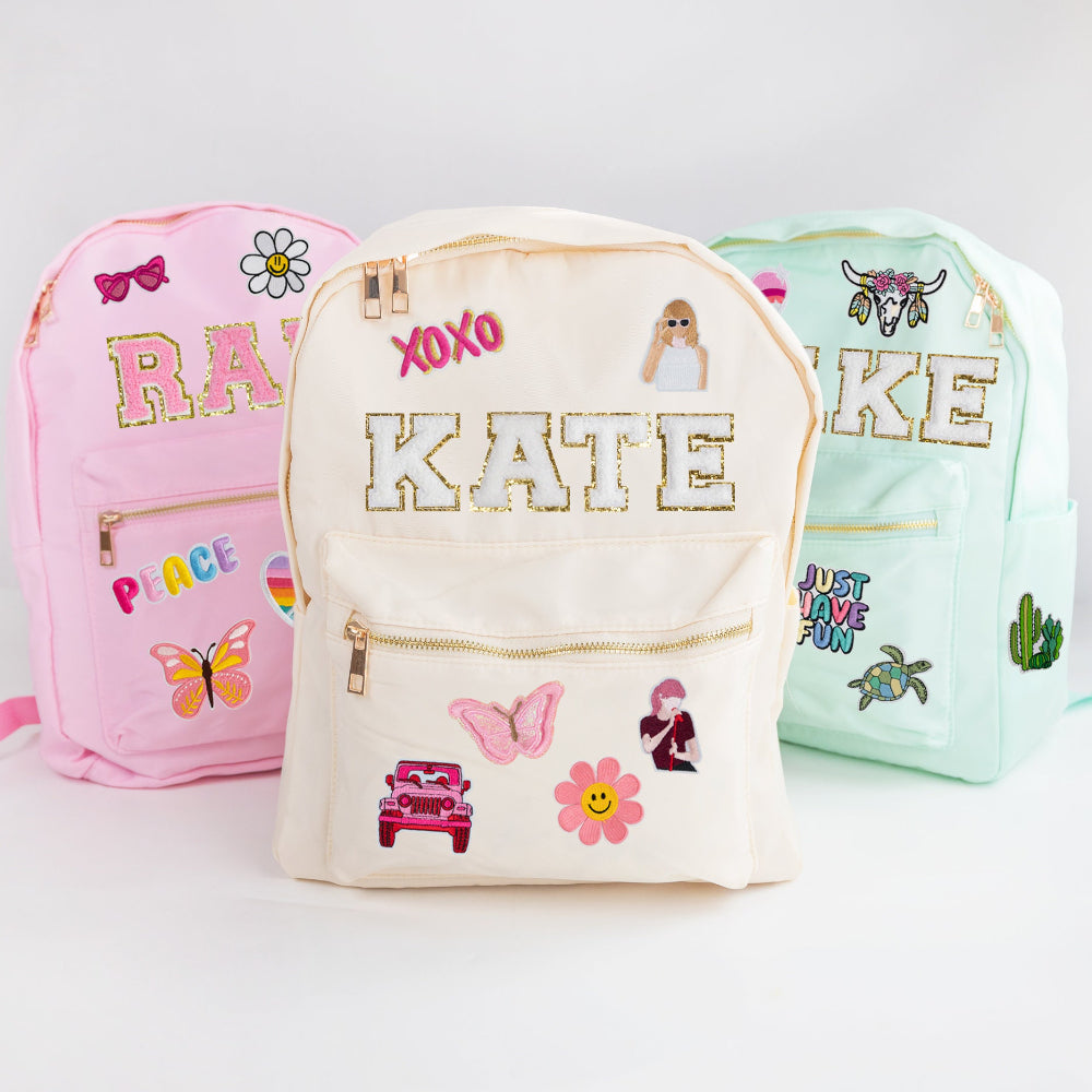 Personalized Kids Back to School Patch Backpack