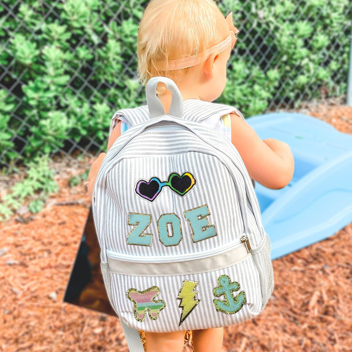 Personalized Kids Back to School Patch Backpack