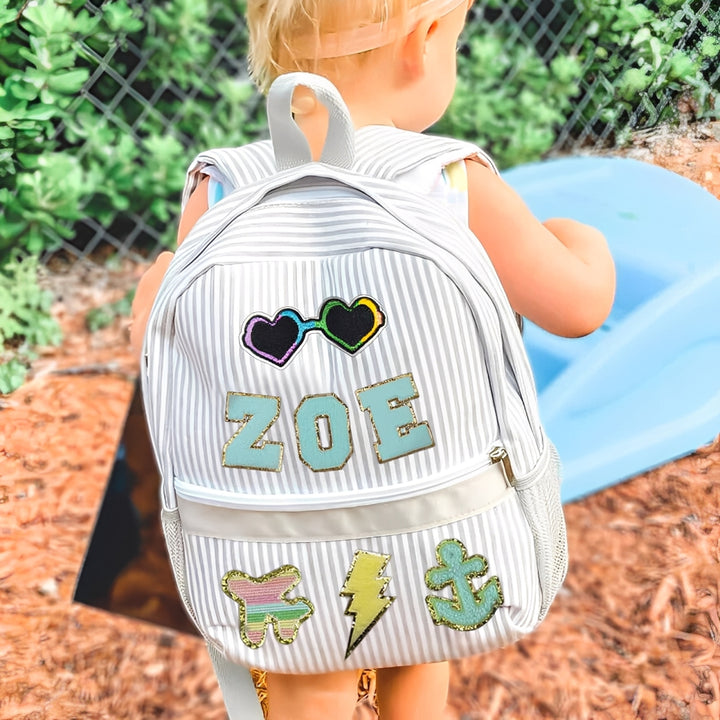 Personalized Kids Back to School Patch Backpack