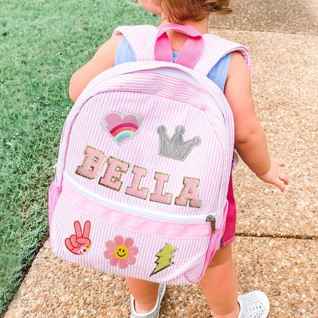 Personalized Kids Back to School Patch Backpack