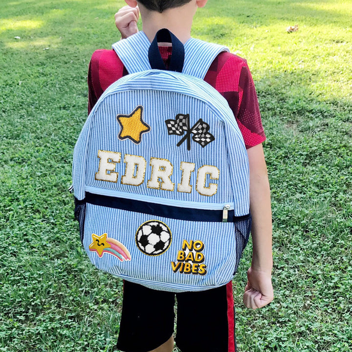 Personalized Kids Back to School Patch Backpack