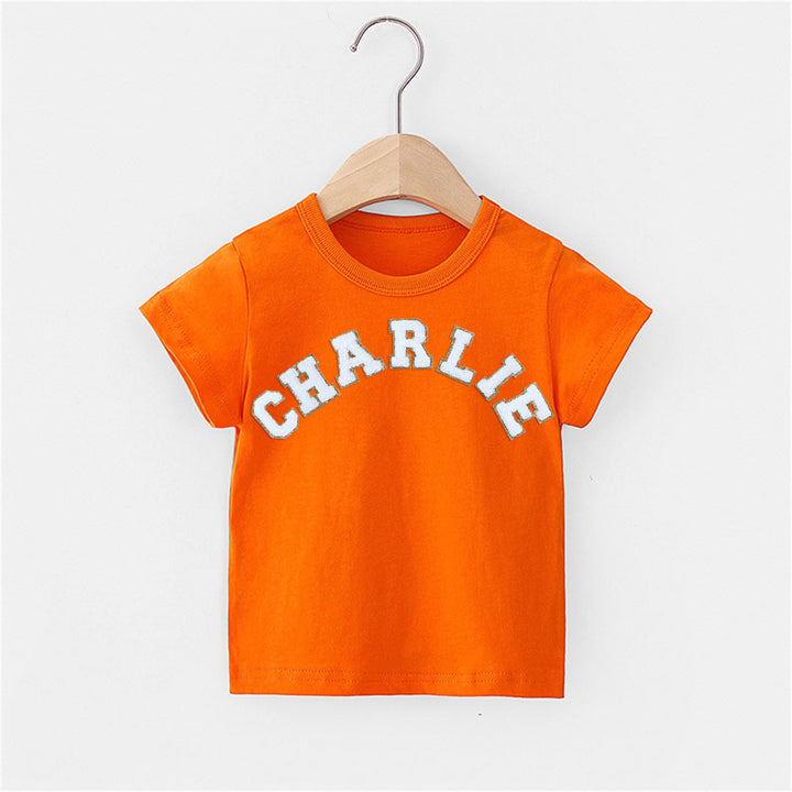 Personalized Toddler Patch Orange T-shirt