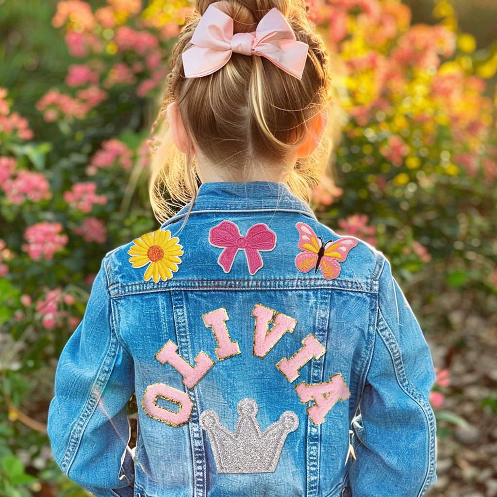 Custom Kids Patch Denim Jacket