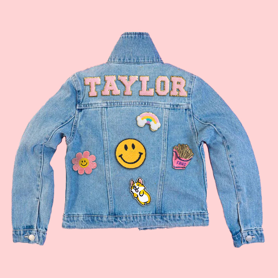 Personalized Kids Name Patch Jean Jacket