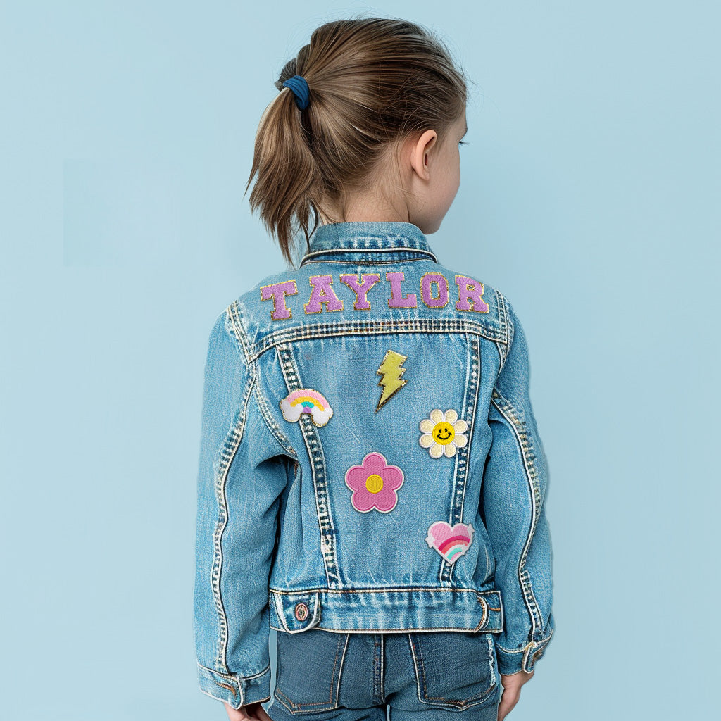 Personalized Kids Name Patch Jean Jacket