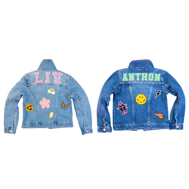 Personalized Kids Name Patch Jean Jacket