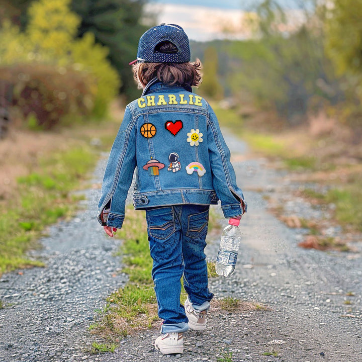 Personalized Kids Name Patch Jean Jacket