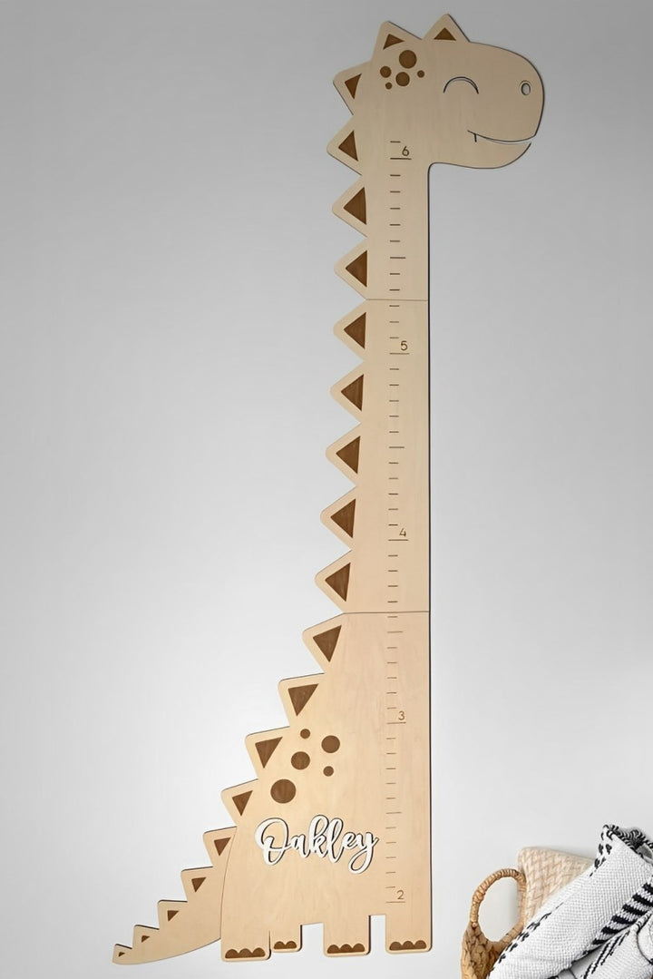 Personalized Wooden Dinosaur Growth Chart Ruler