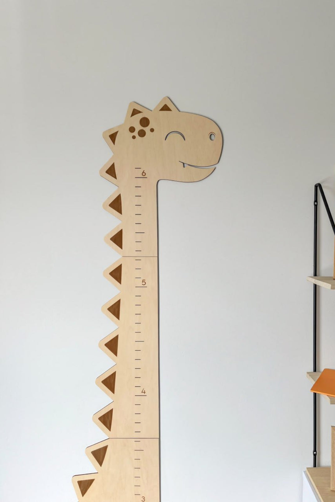 Name Custom Wooden Dinosaur Baby Height Growth Chart Ruler (2)