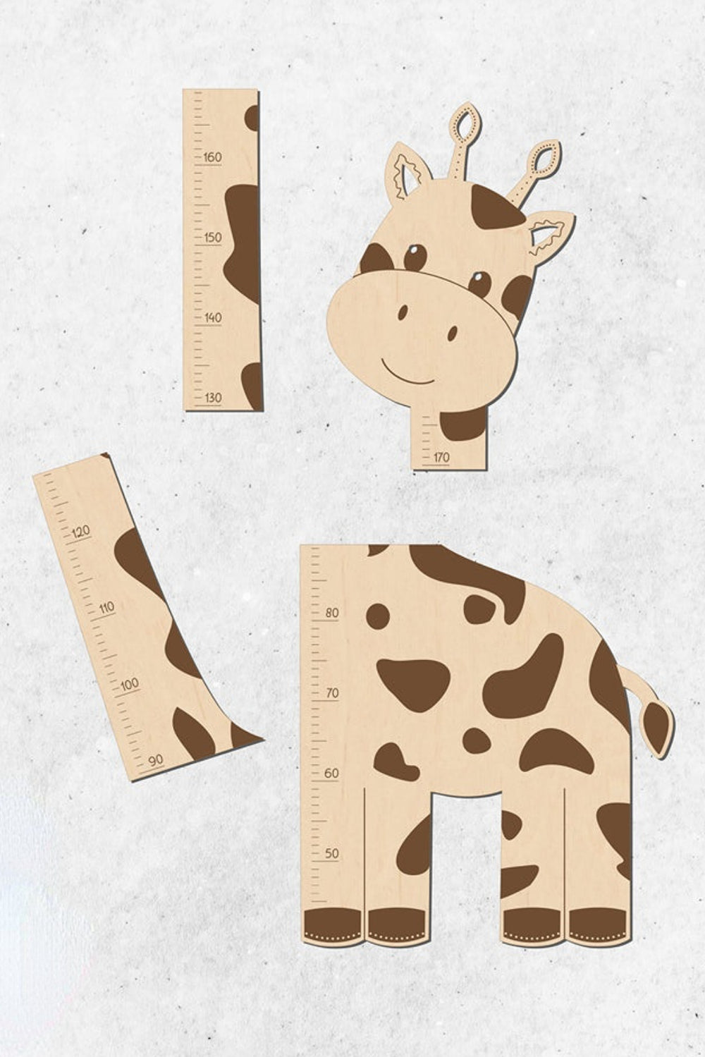 Wooden Giraffe Growth Chart for Kids