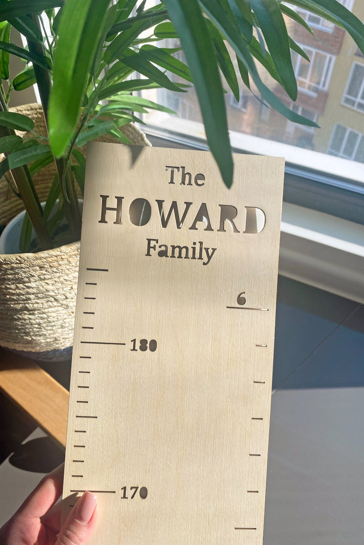 Personalized Wooden Baby Growth Height Chart