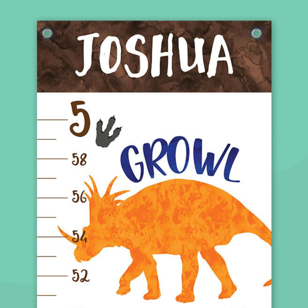 Personalized Dinosaur Growth Chart Nursery Decor