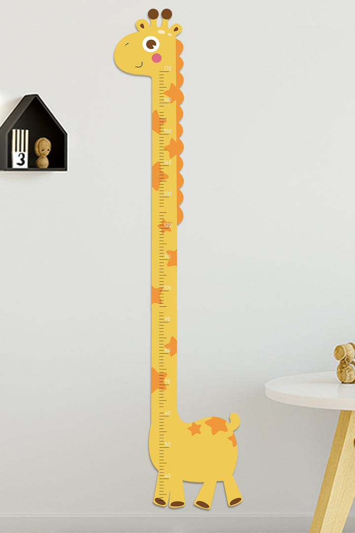 Personalisiertes Wachstumsdiagramm-Lineal aus Holz mit Giraffenmotiv