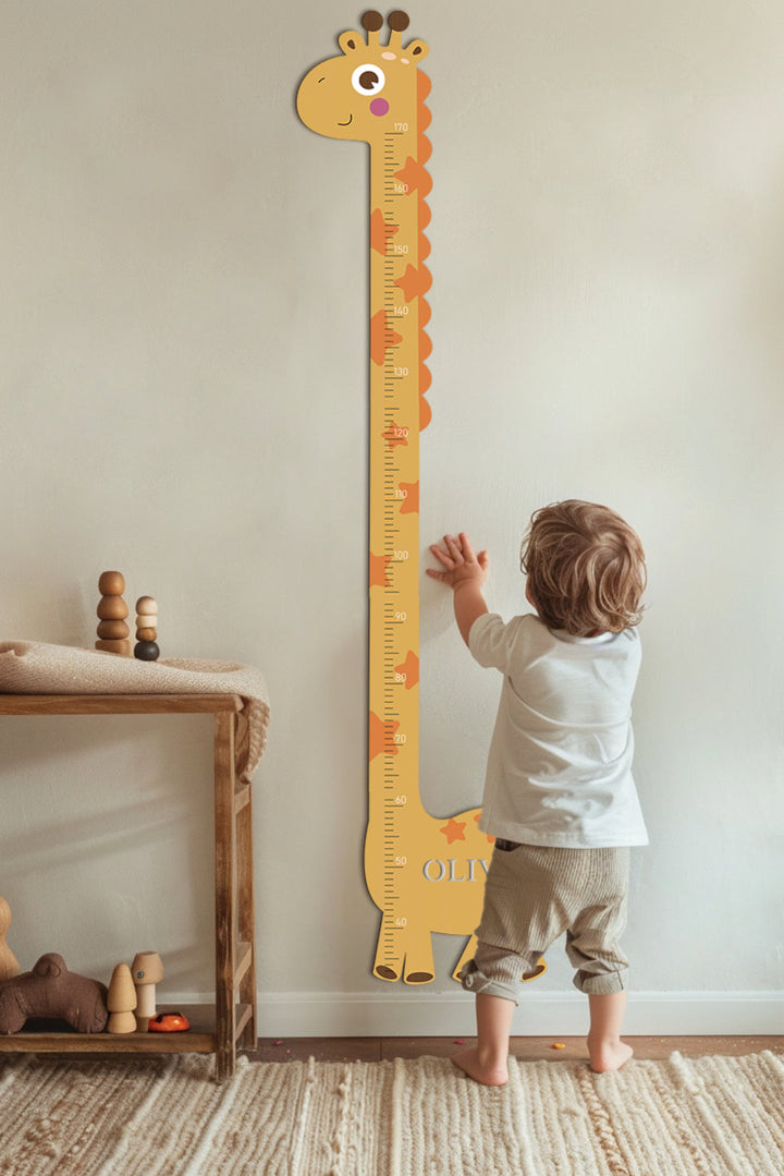 Personalized Wooden Giraffe Growth Chart Ruler