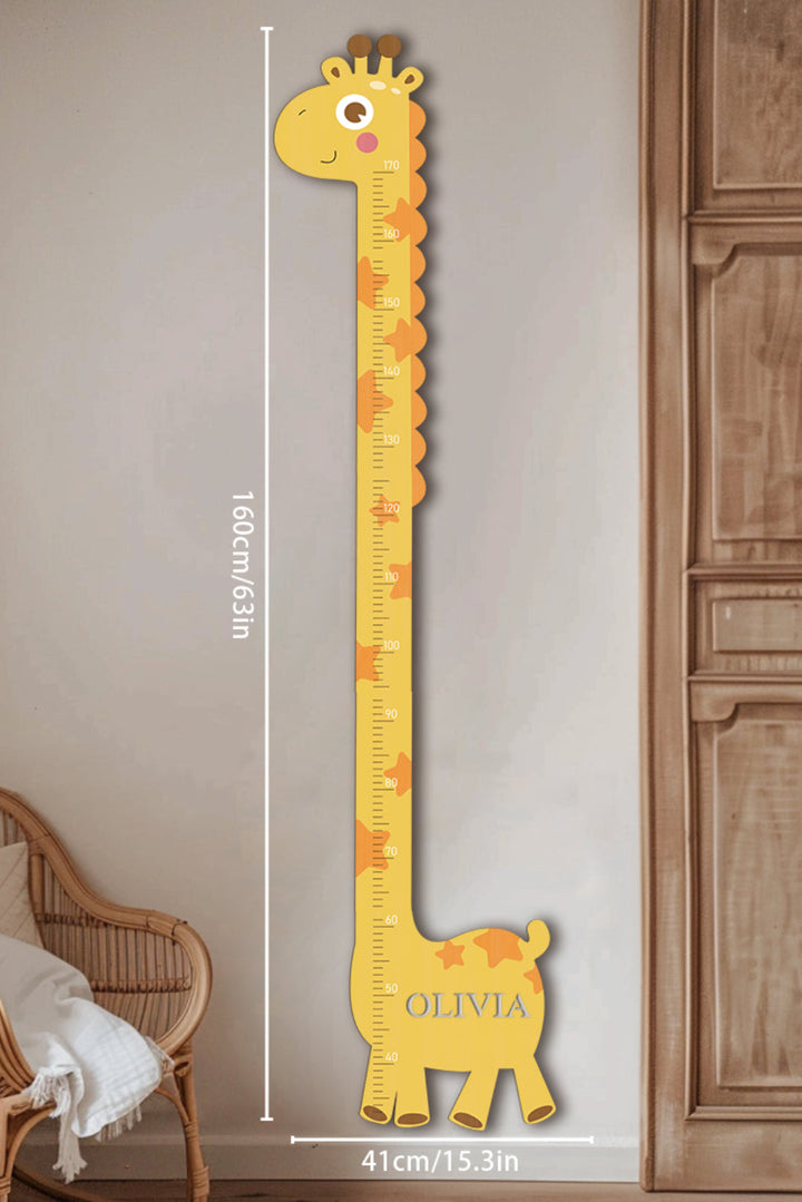 Personalized Wooden Giraffe Growth Chart Ruler