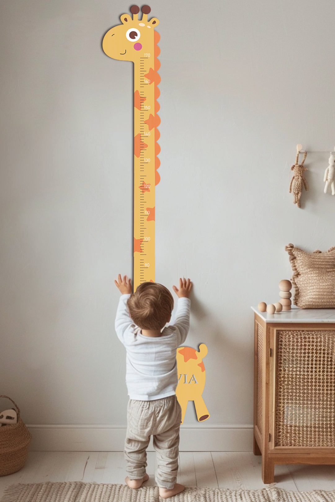 Personalized Wooden Giraffe Growth Chart Ruler