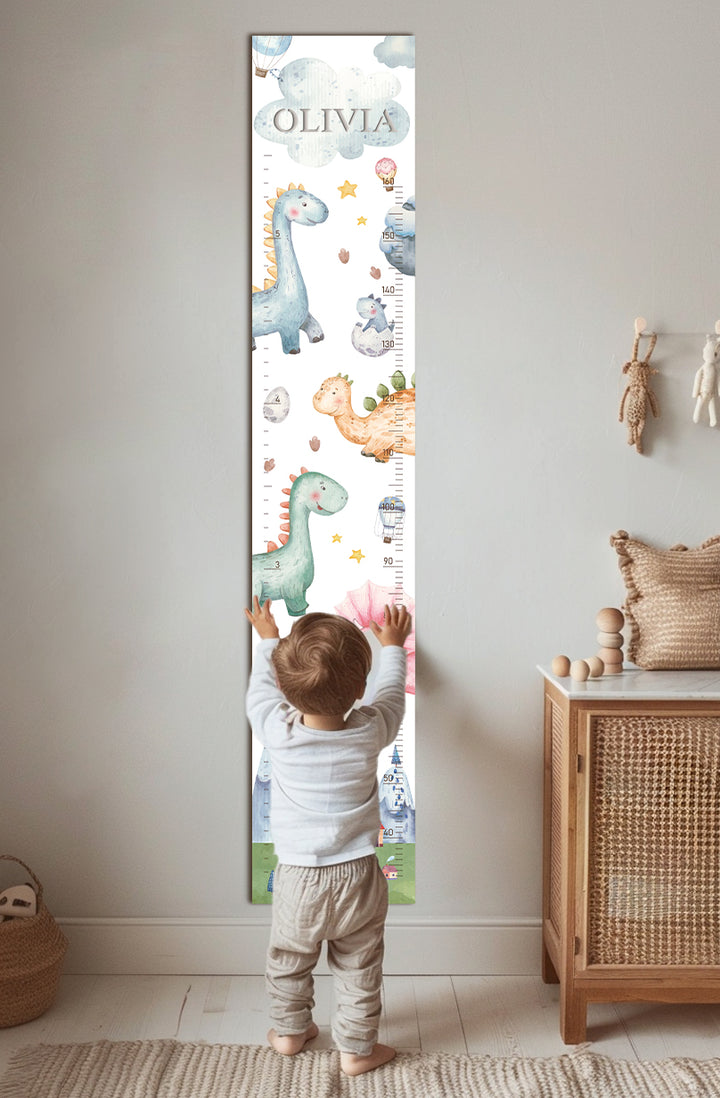 Personalized Wooden Dinosaur Growth Chart Height Ruler