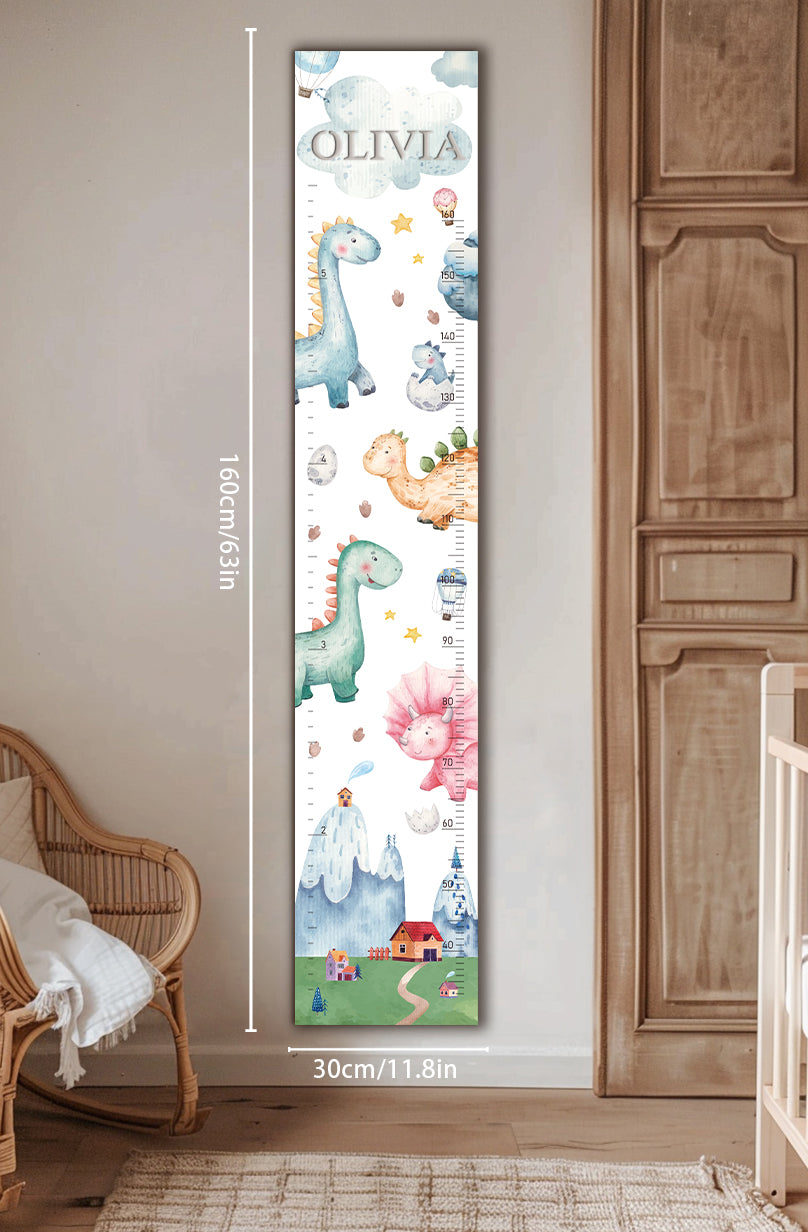 Personalized Wooden Dinosaur Growth Chart Height Ruler