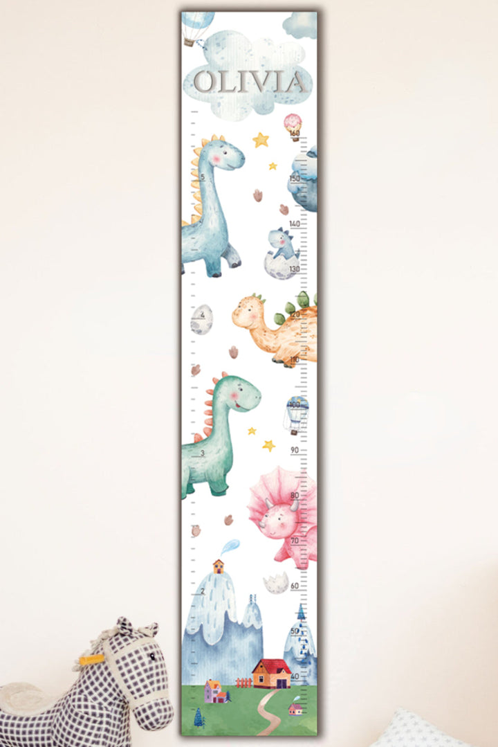 Personalized Wooden Dinosaur Growth Chart Height Ruler