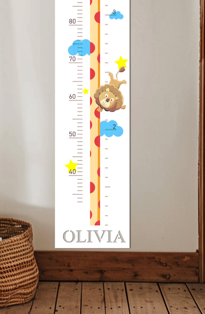 Personalized Wooden Giraffe Growth Chart Height Ruler