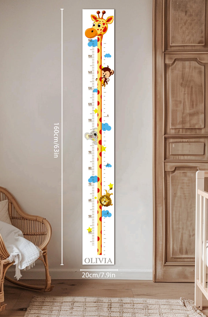 Personalized Wooden Giraffe Growth Chart Height Ruler