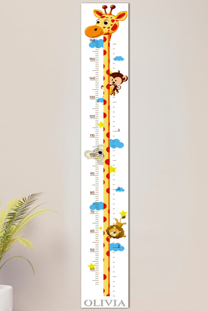 Personalized Wooden Giraffe Growth Chart Height Ruler