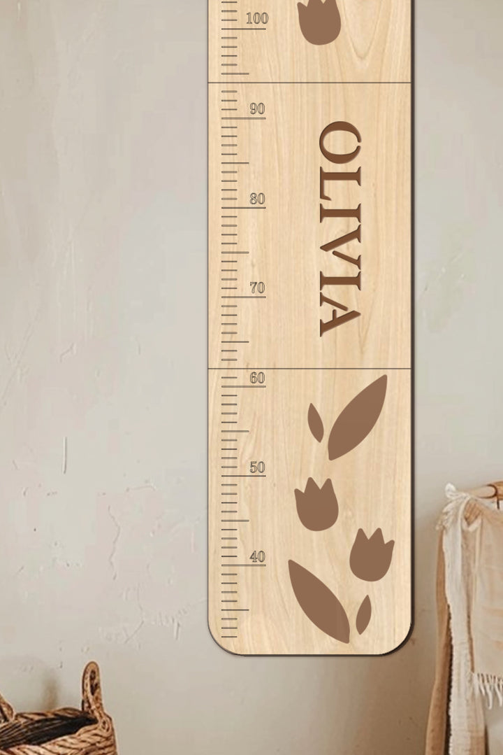 Personalized Wooden Cute Dinosaur Growth Chart