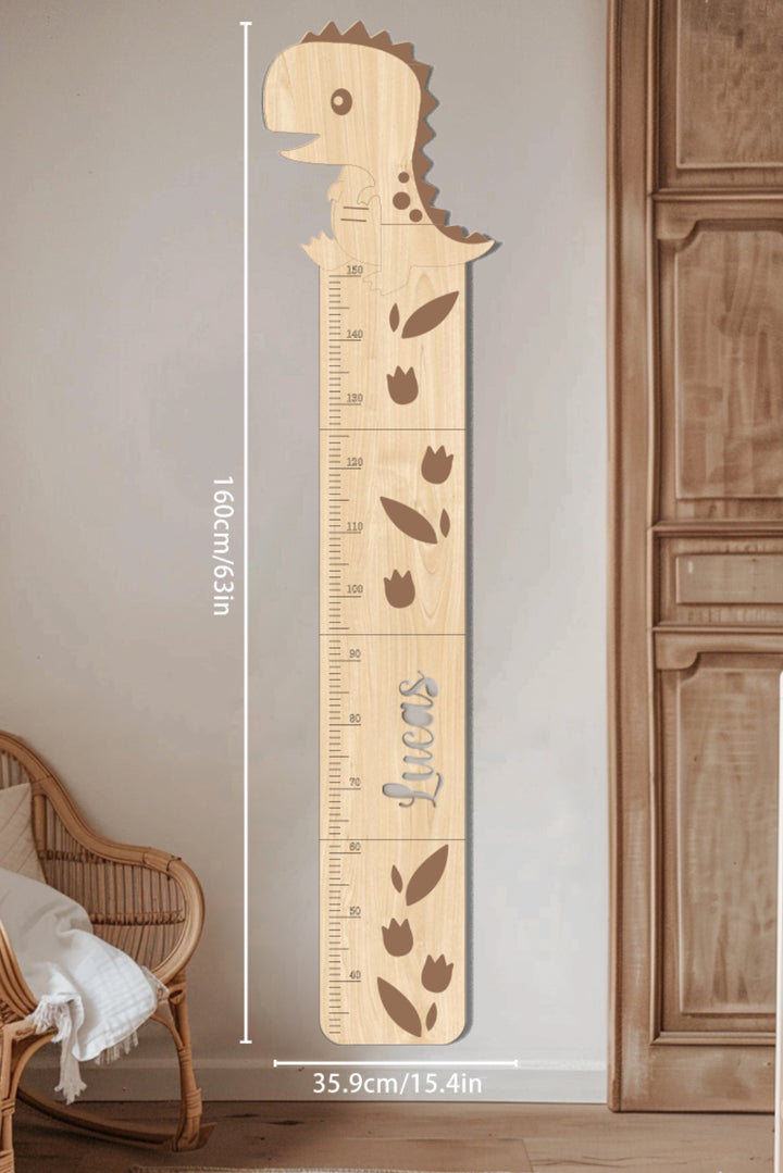 Personalized Wooden Cute Dinosaur Growth Chart