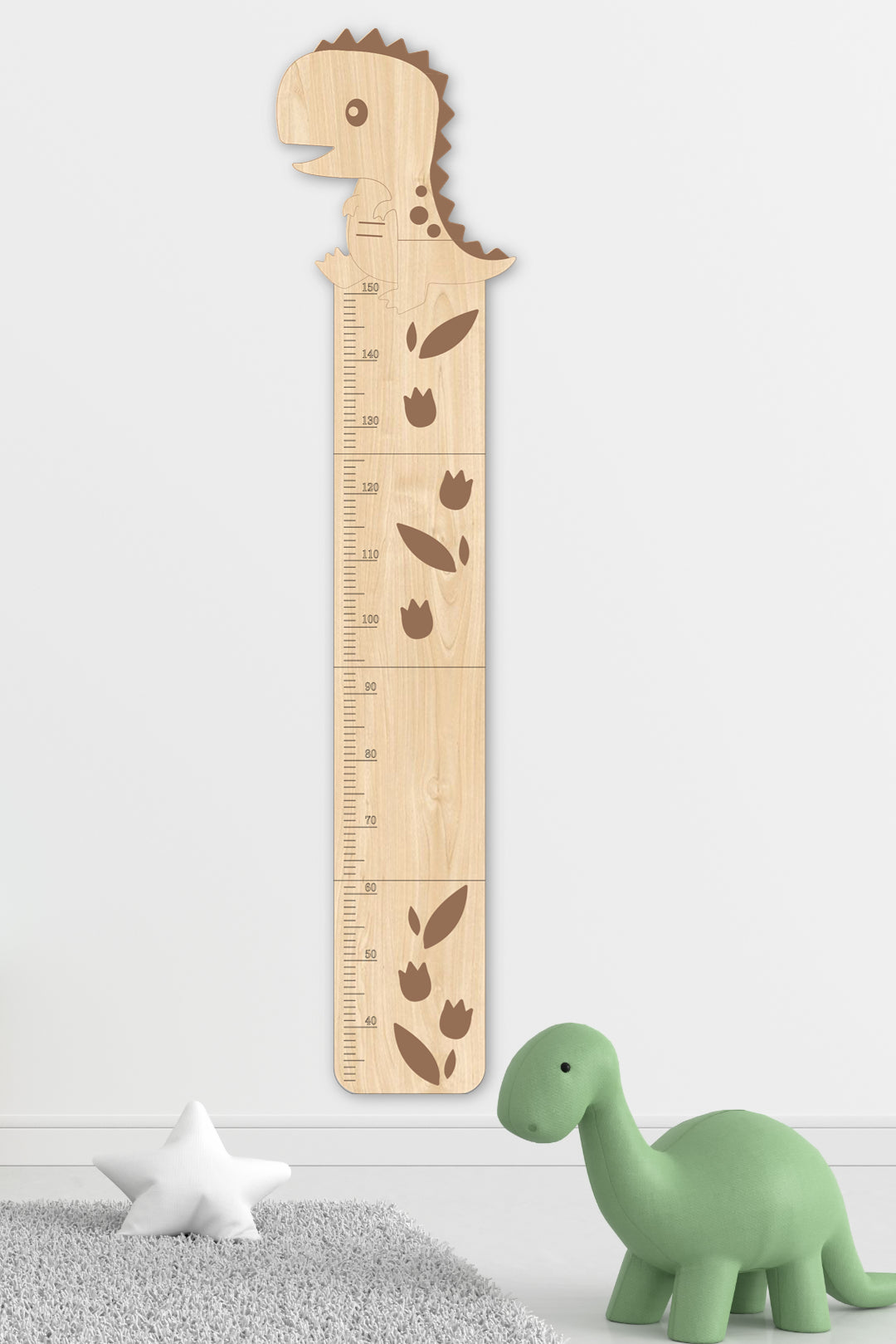 Personalized Wooden Cute Dinosaur Growth Chart