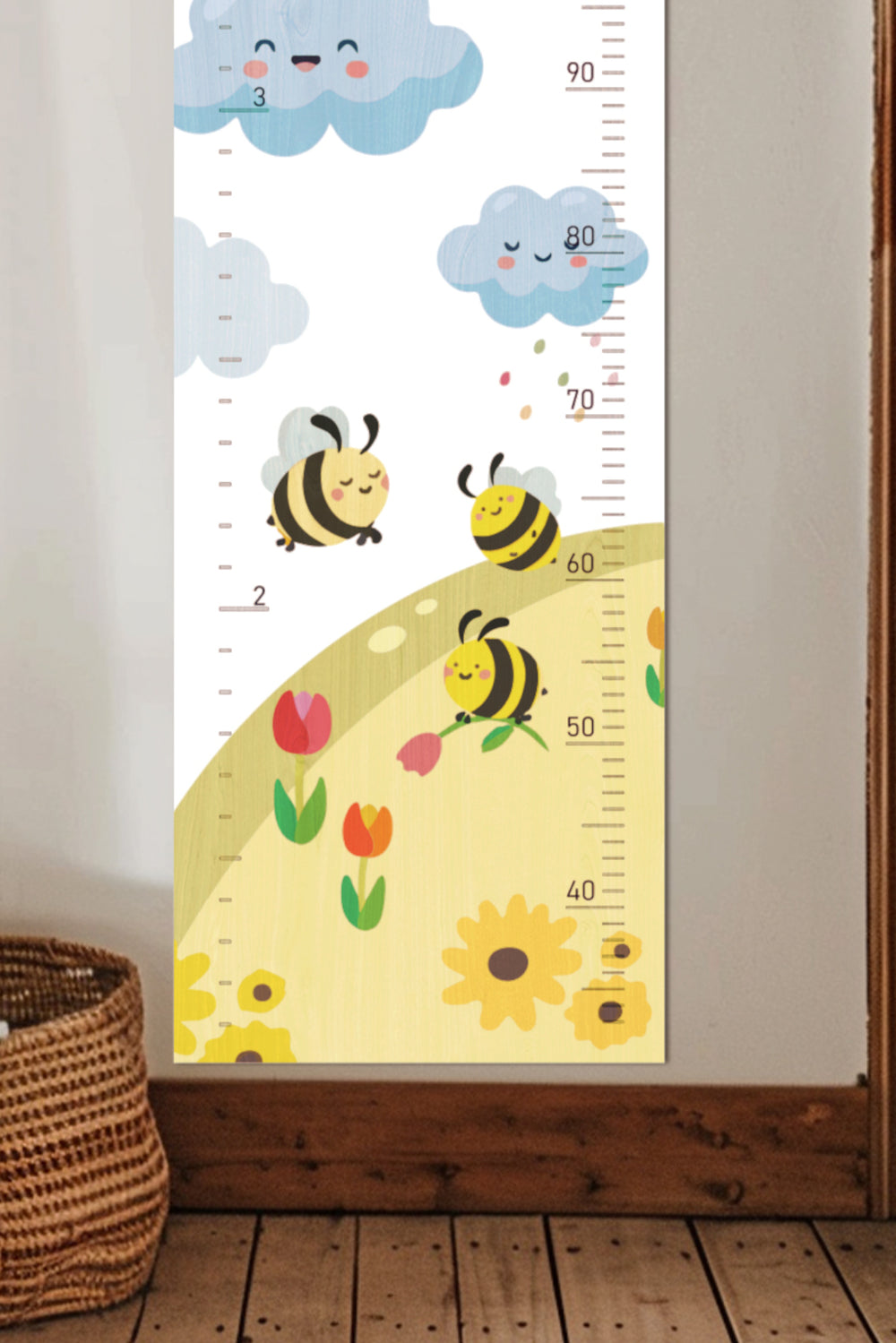 Personalized Wooden Rainbow Growth Chart Height Ruler