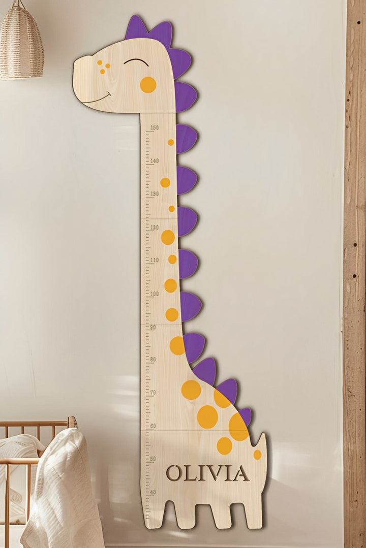 Personalized Wooden Dinosaur Growth Chart Ruler