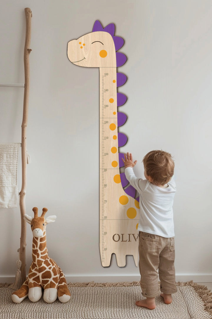 Personalized Wooden Dinosaur Growth Chart Ruler