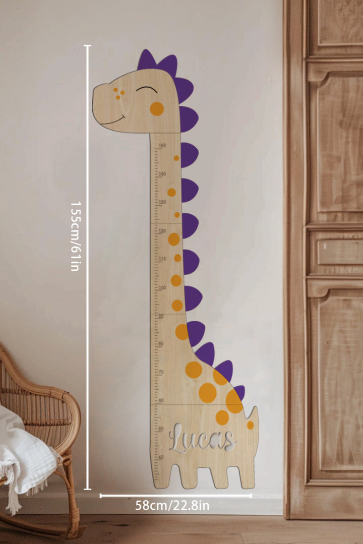 Personalized Wooden Dinosaur Growth Chart Ruler