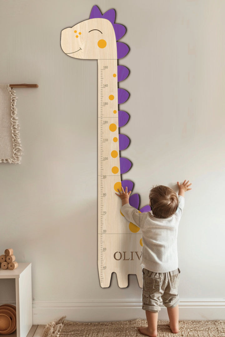 Personalized Wooden Dinosaur Growth Chart Ruler