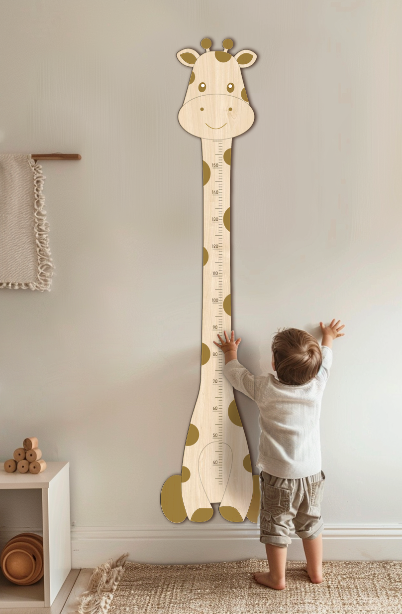 Personalized Wooden Giraffe Growth Chart Height Ruler