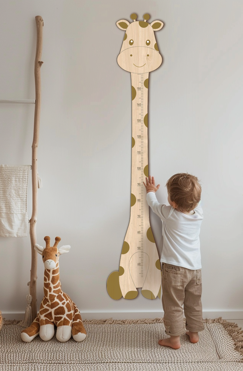 Personalized Wooden Giraffe Growth Chart Height Ruler